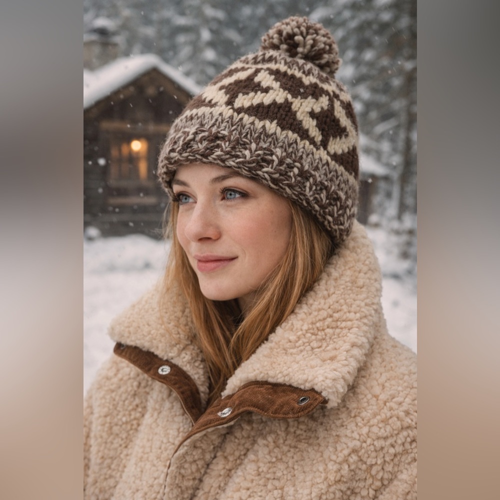 Vintage Chunky Knit Wool Toque | Handmade Winter Hat